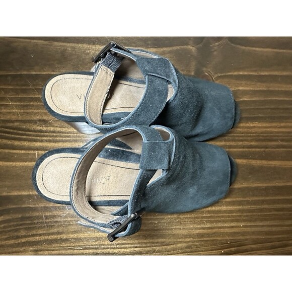 Vionic Kaia Black‎ Suede Chunky Heel Ankle Strap Sandals Women's 9 - Picture 6 of 11